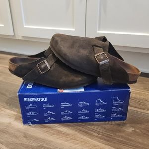 Boston Clog Birkenstocks Size 41 Mocha Suede